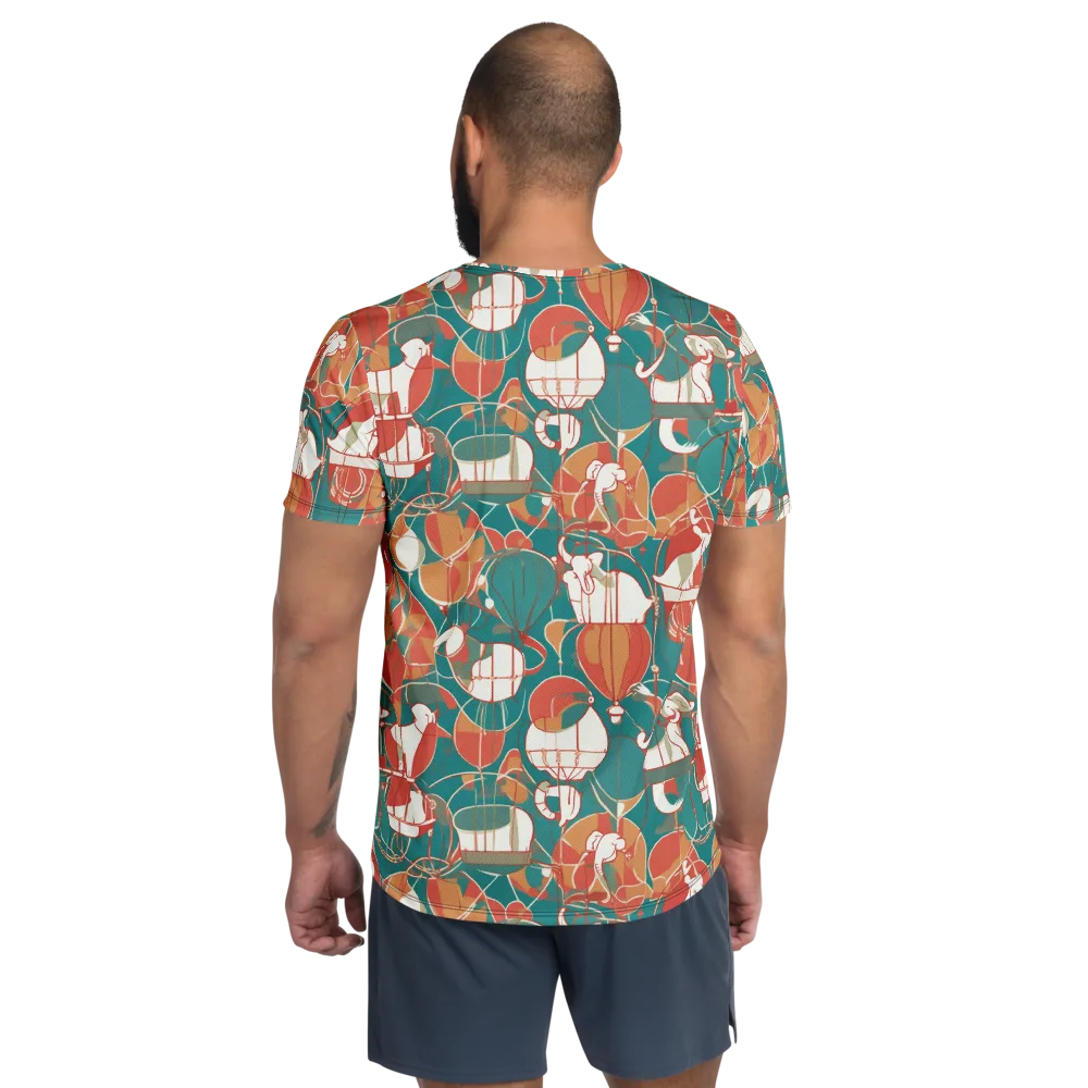Elephant Airlift on Men's Athletic T-Shirt — Back