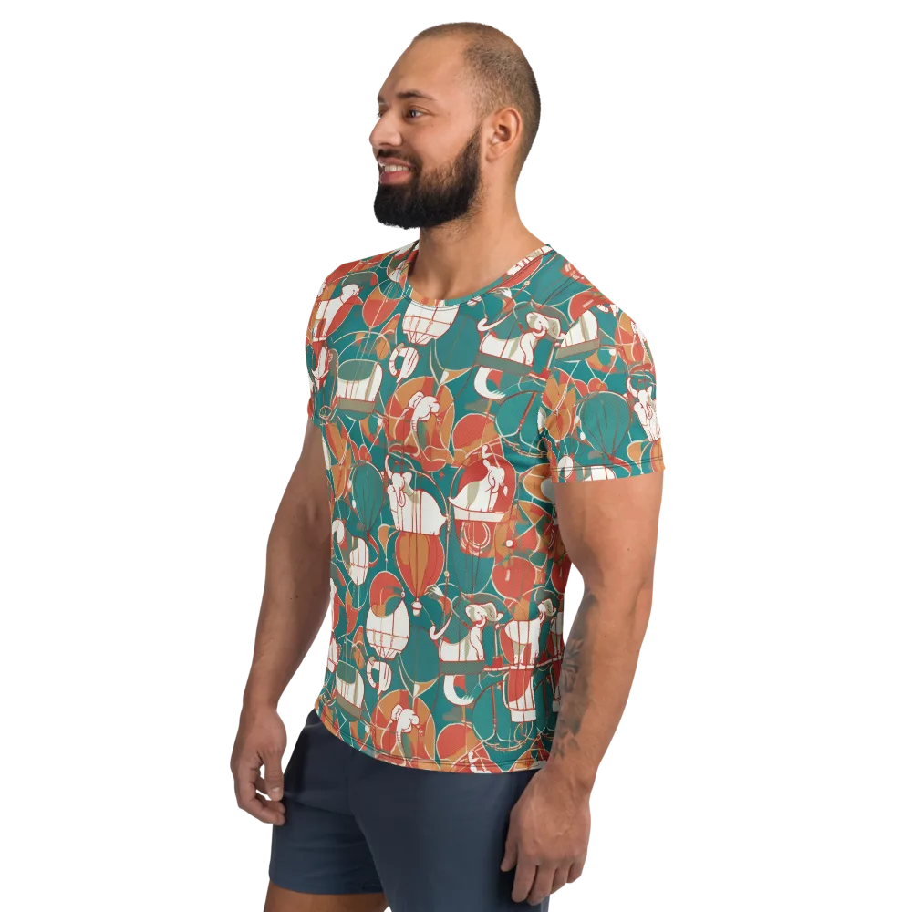 Elephant Airlift on Men's Athletic T-Shirt — Left