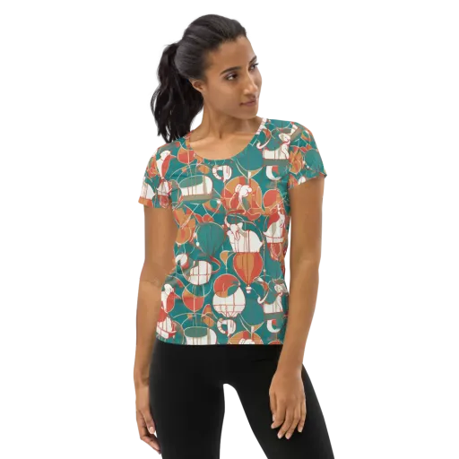 Elephant Airlift on a Women's Athletic T-Shirt