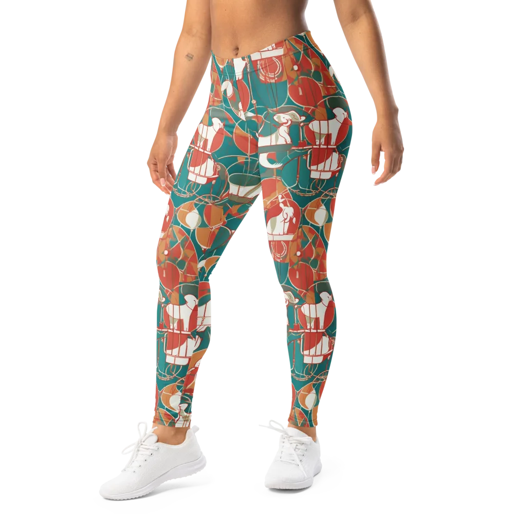 Elephant Airlift on Leggings — Left Front