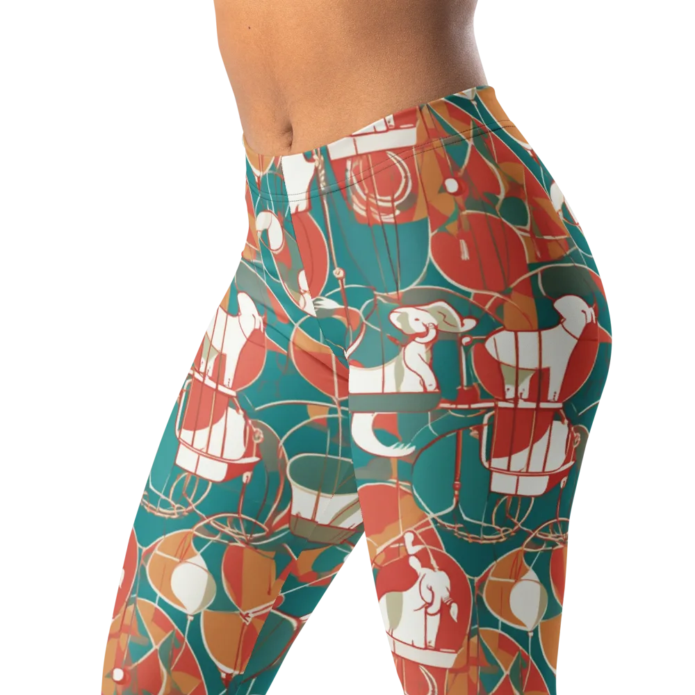 Elephant Airlift on Leggings — Left Front