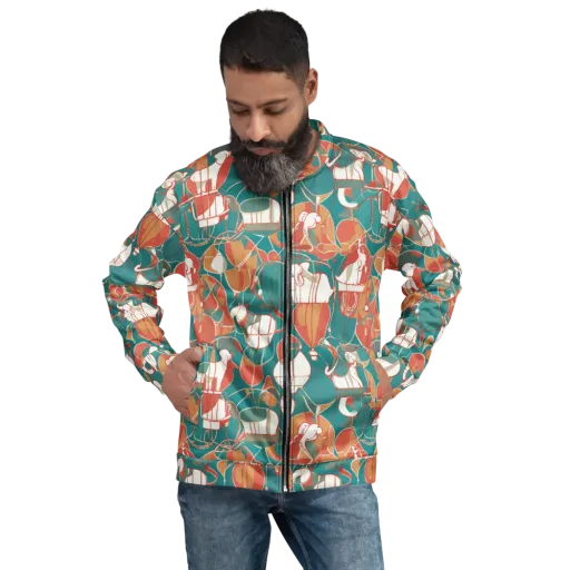 Elephant Airlift on a Bomber Jacket