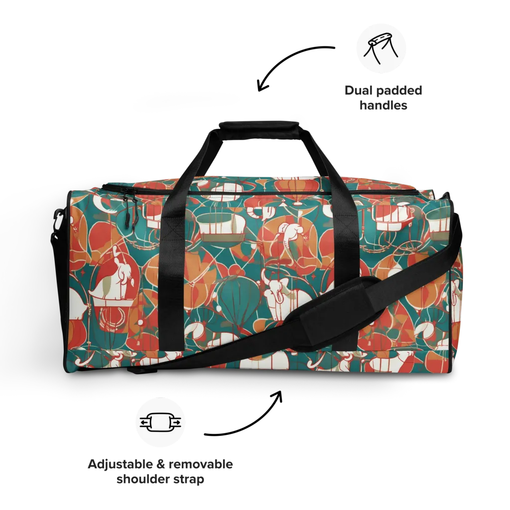 Elephant Airlift on Duffle Bag — Front