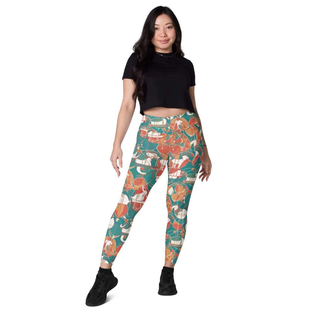 Elephant Airlift on Leggings with Pockets — Front