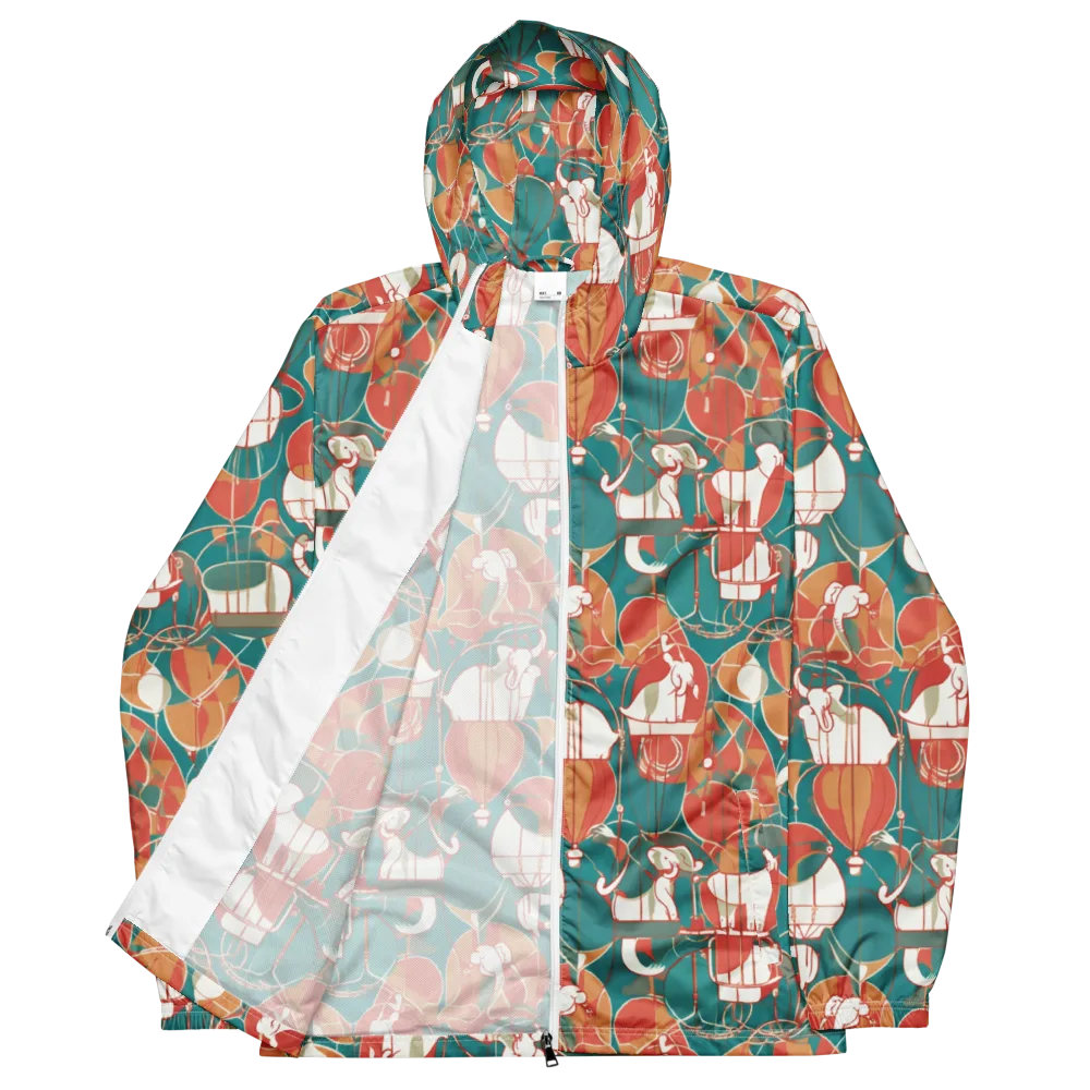 Elephant Airlift on Men's Windbreaker — Front