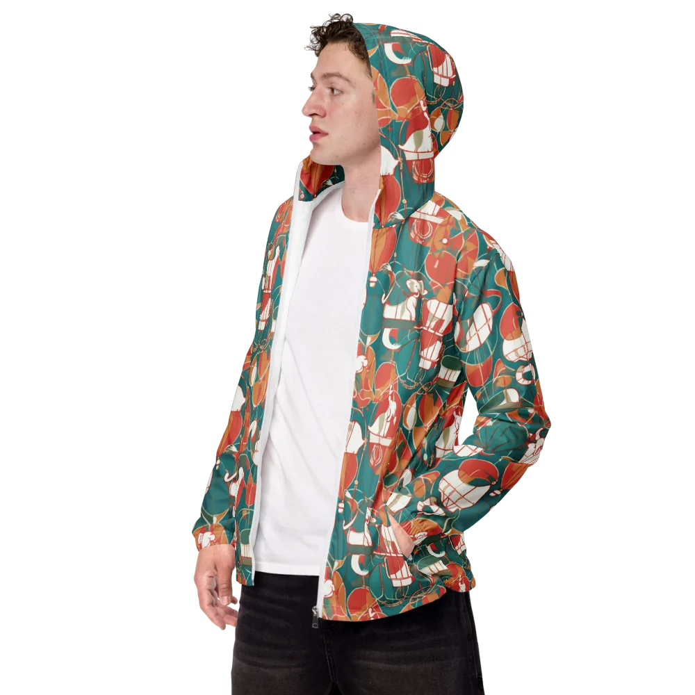 Elephant Airlift on Men's Windbreaker — Left Front