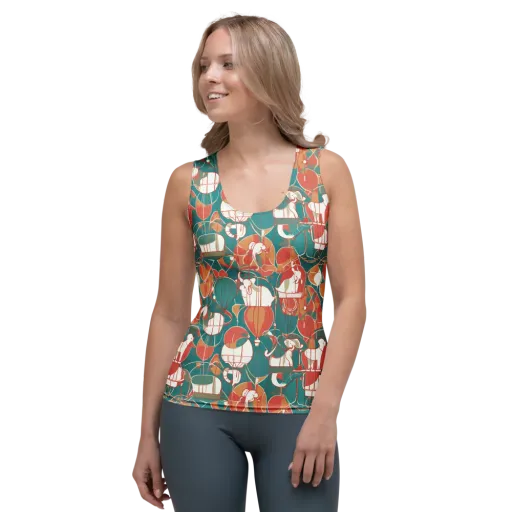 Elephant Airlift on a Women's Tank Top