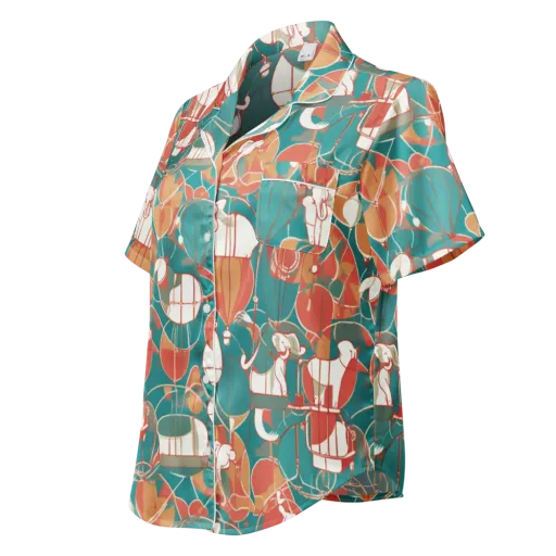 Elephant Airlift on a Women's Short Sleeve Pajama Top