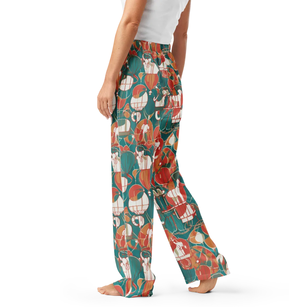 Elephant Airlift on Women's Pajama Pants — Left