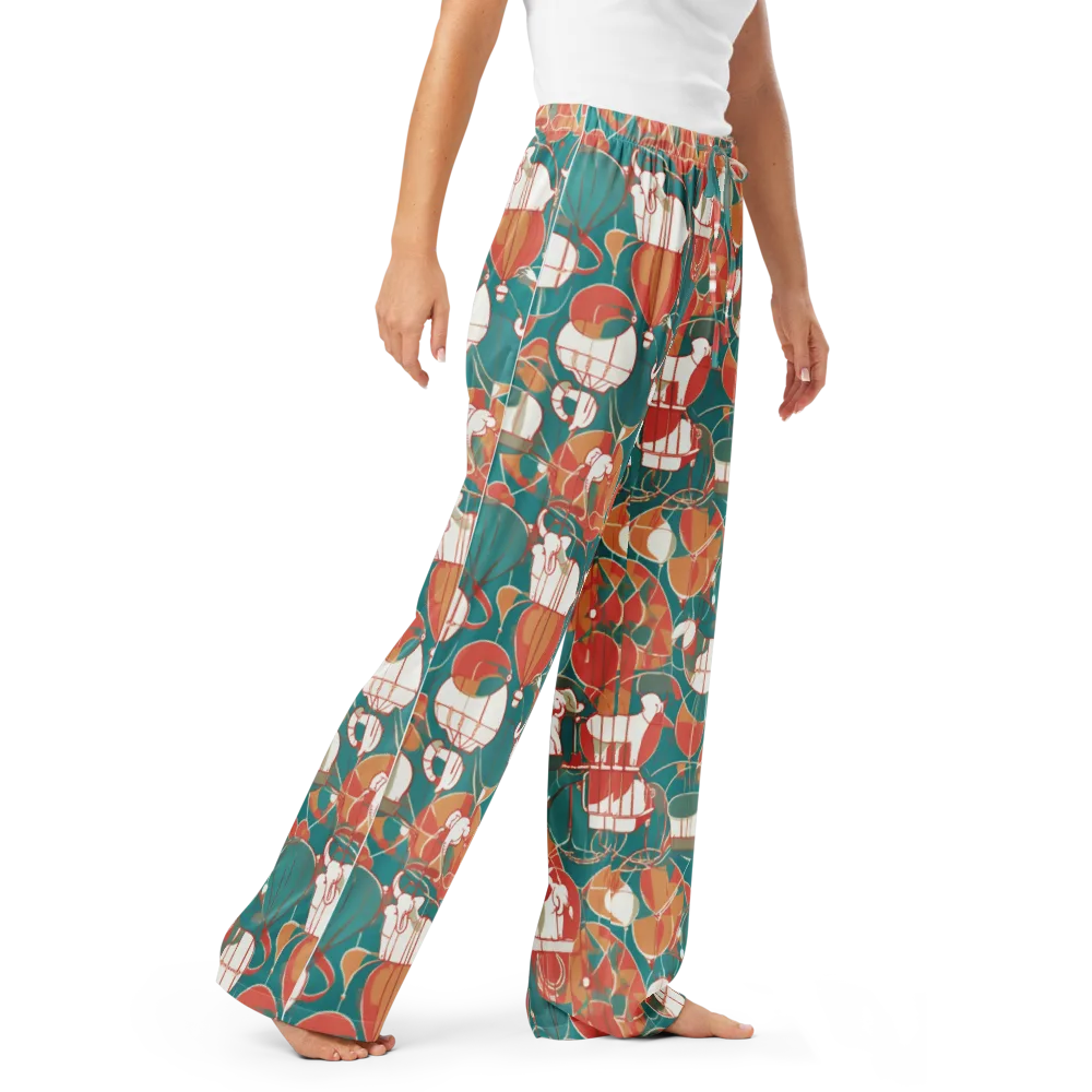 Elephant Airlift on Women's Pajama Pants — Right Front