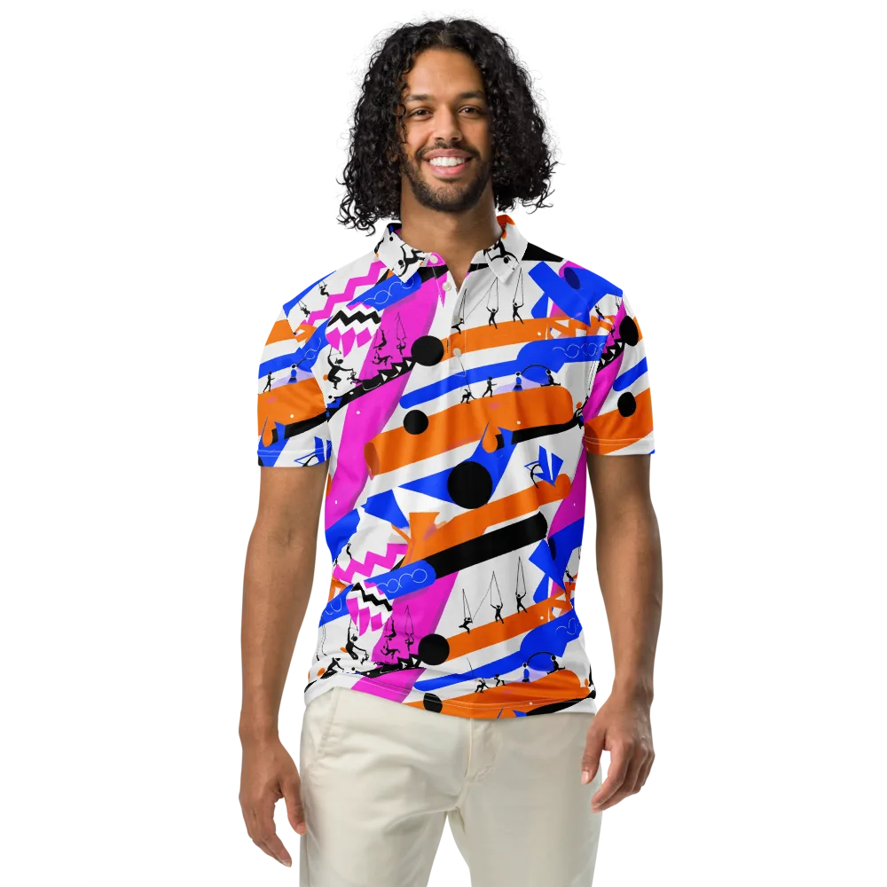 Skyline Swing on Men's Slim Fit Polo Shirt — Front