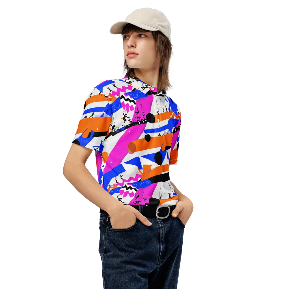 Skyline Swing on Men's Slim Fit Polo Shirt — Right Front