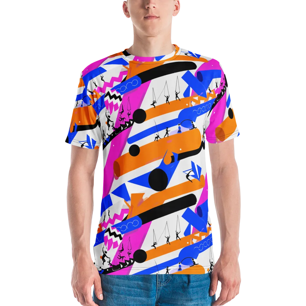 Skyline Swing on Men's Crew Neck T-Shirt — Front