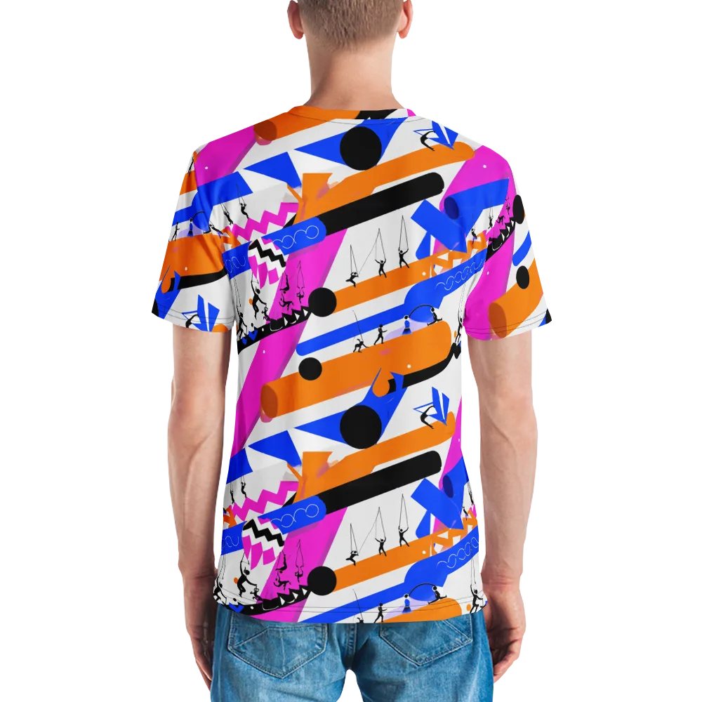 Skyline Swing on Men's Crew Neck T-Shirt — Back
