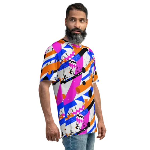 Skyline Swing on a Men's Crew Neck T-Shirt