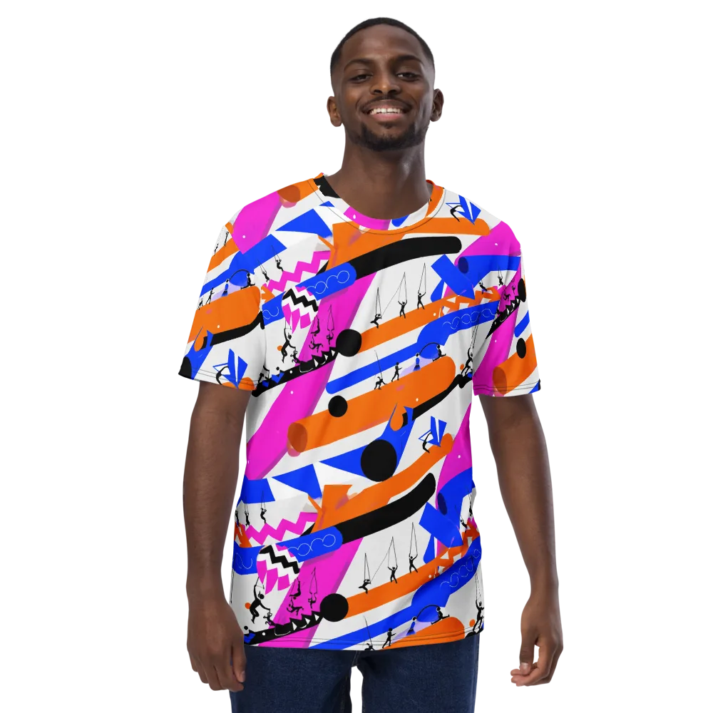 Skyline Swing on Men's Crew Neck T-Shirt — Front