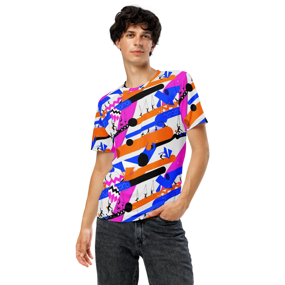 Skyline Swing on Men's Crew Neck T-Shirt — Front