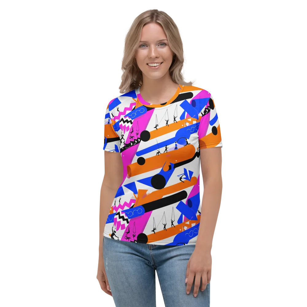 Skyline Swing on Women's Crew Neck T-Shirt — Front