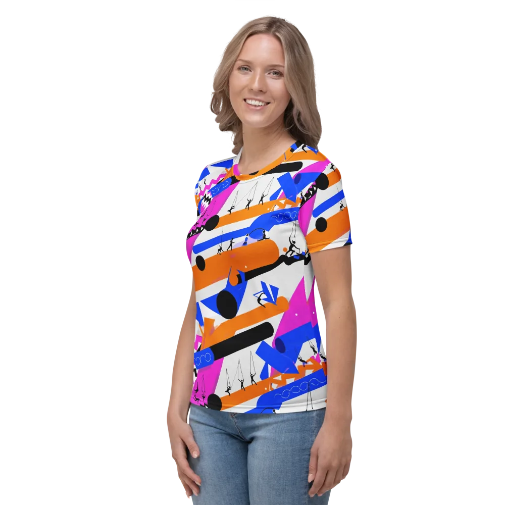 Skyline Swing on Women's Crew Neck T-Shirt — Left