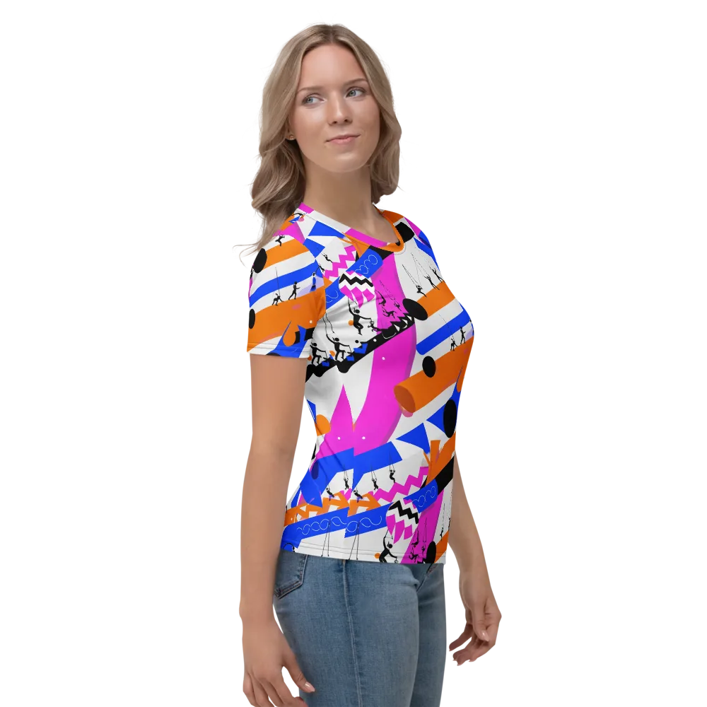 Skyline Swing on Women's Crew Neck T-Shirt — Right