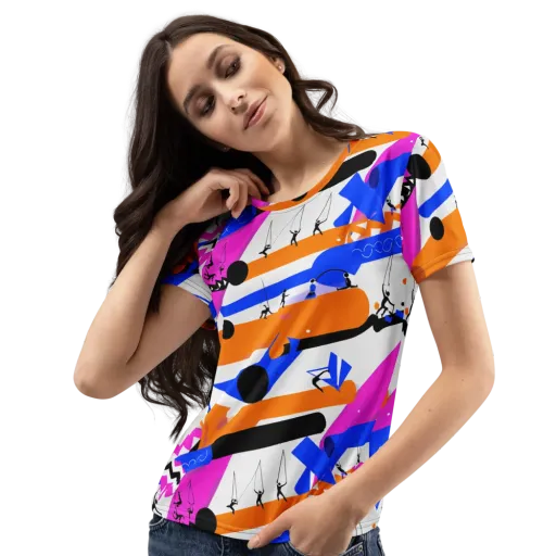 Skyline Swing on a Women's Crew Neck T-Shirt