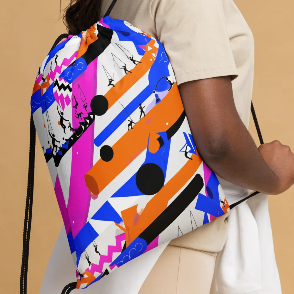Skyline Swing on Drawstring Bag — Front