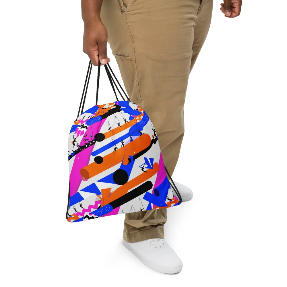 Skyline Swing on Drawstring Bag — Front