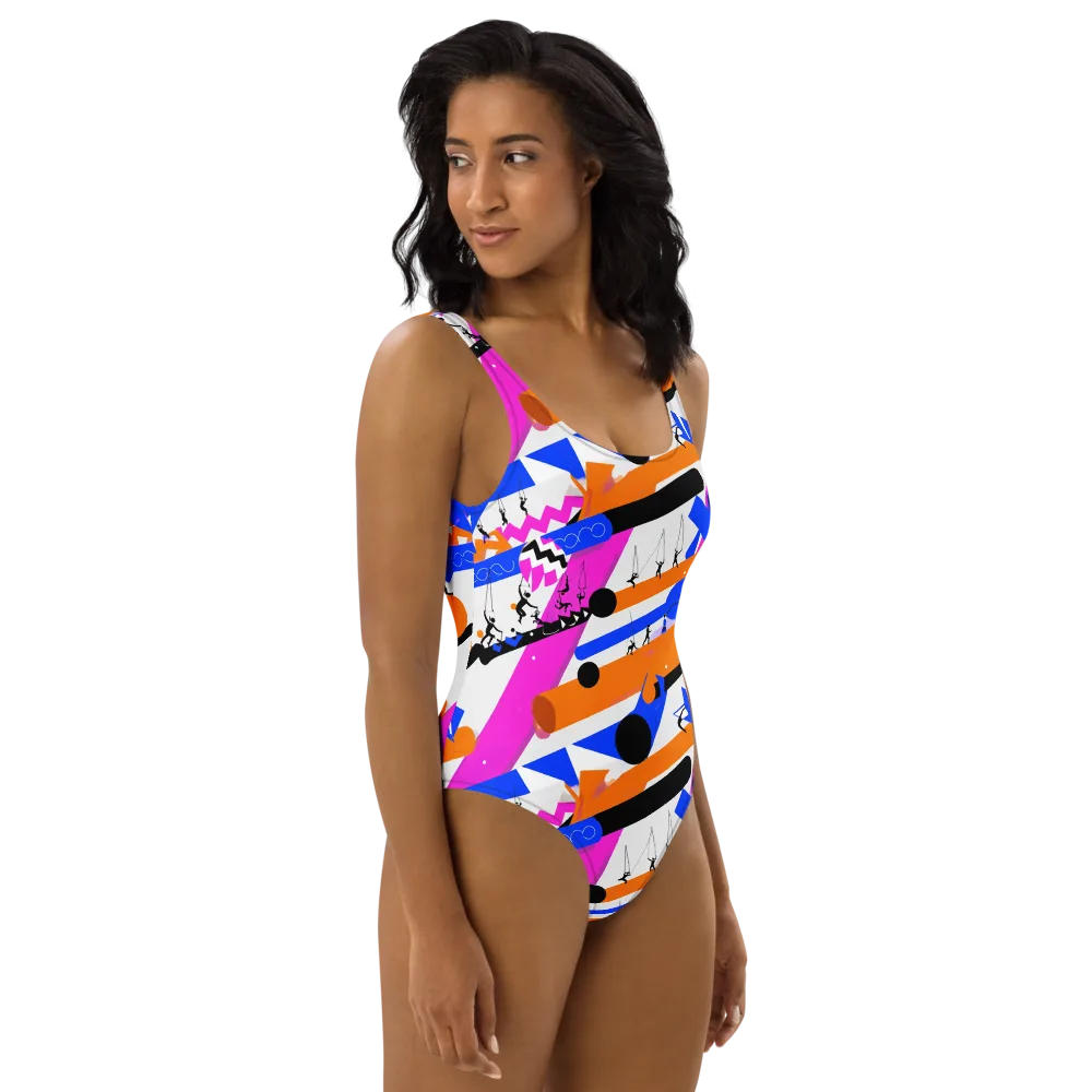 Skyline Swing on One-Piece Swimsuit — Right
