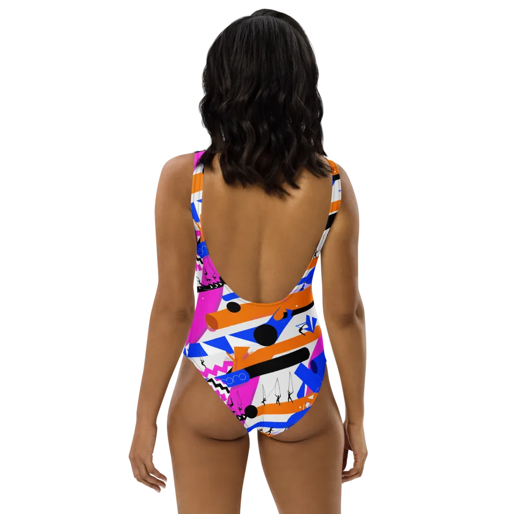 Skyline Swing on One-Piece Swimsuit — Back