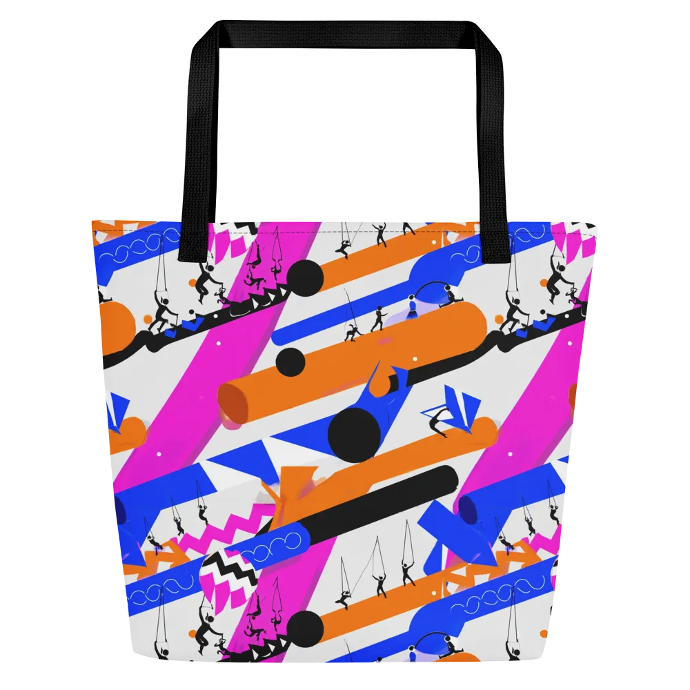 Skyline Swing on Large Tote Bag W/ Pocket — Front