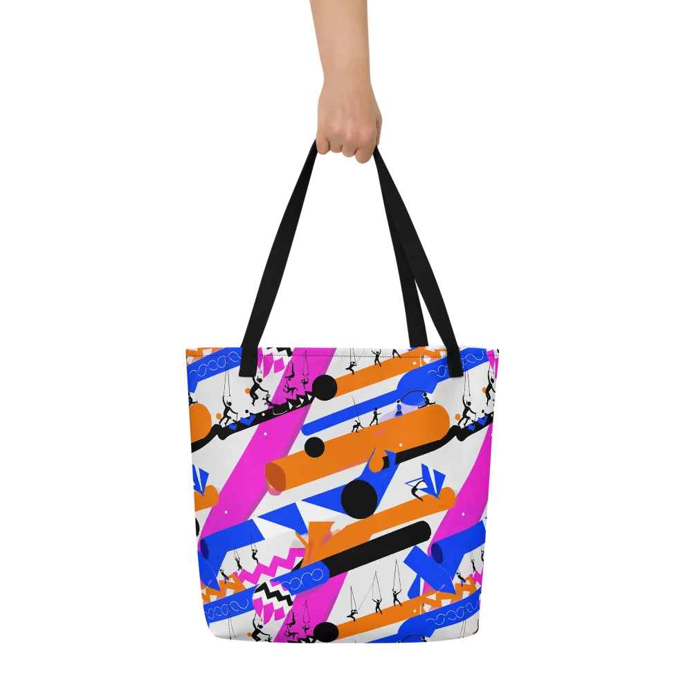 Skyline Swing on Large Tote Bag W/ Pocket — Front