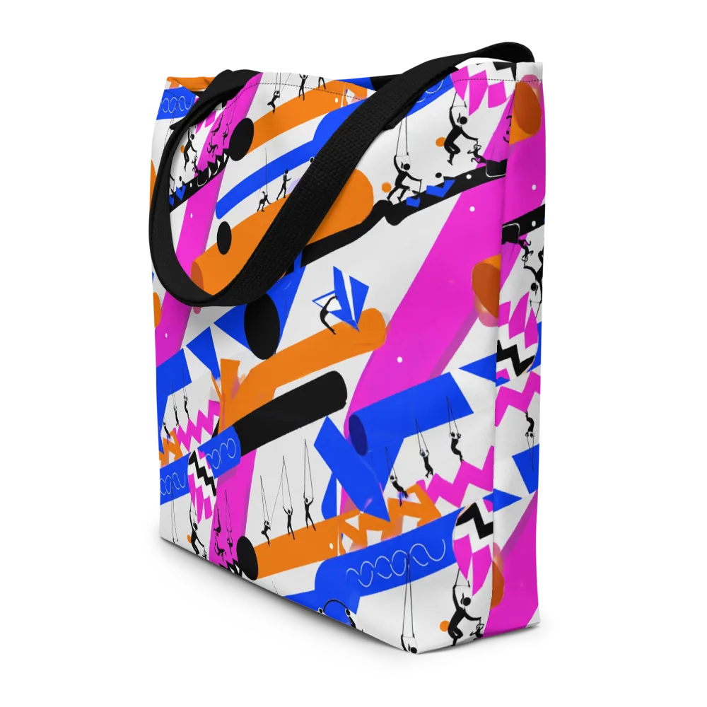 Skyline Swing on Large Tote Bag W/ Pocket — Front