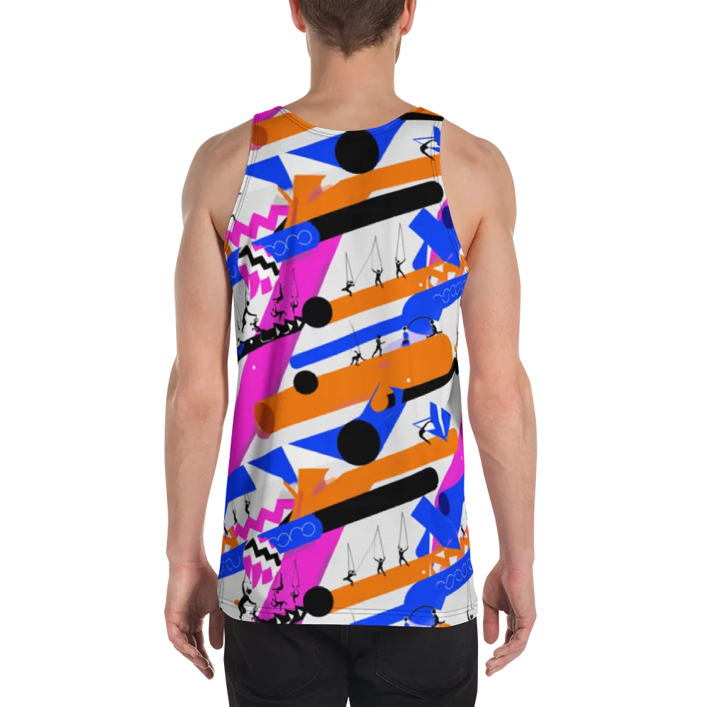 Skyline Swing on Men's Tank Top — Back