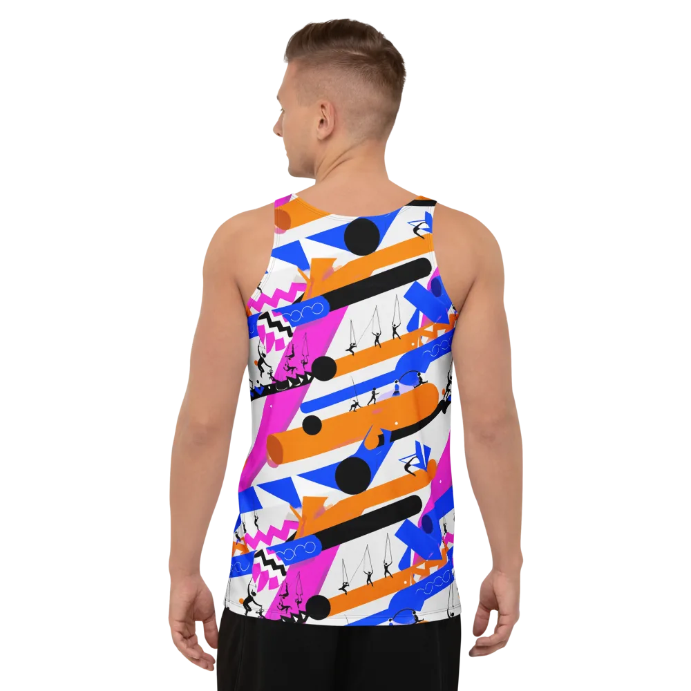 Skyline Swing on Men's Tank Top — Back