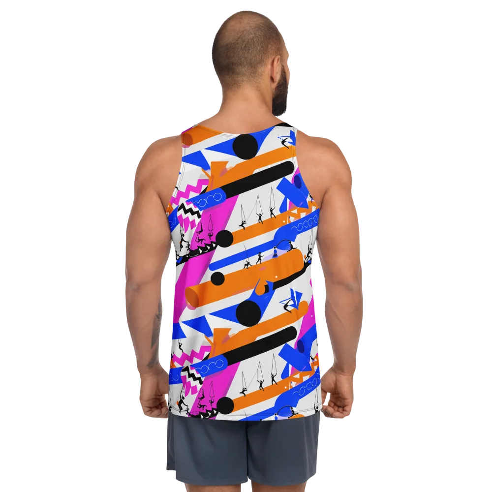 Skyline Swing on Men's Tank Top — Back