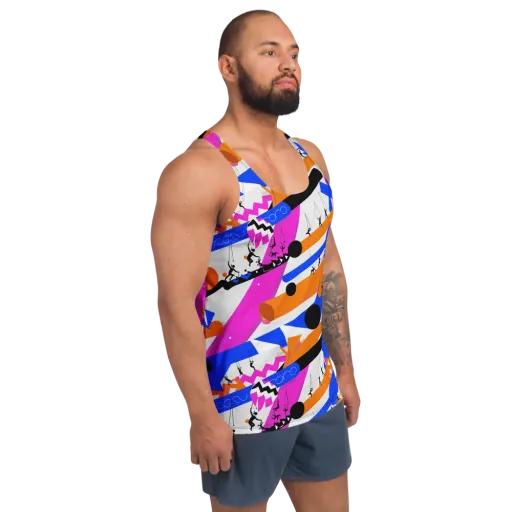 Skyline Swing on a Men's Tank Top