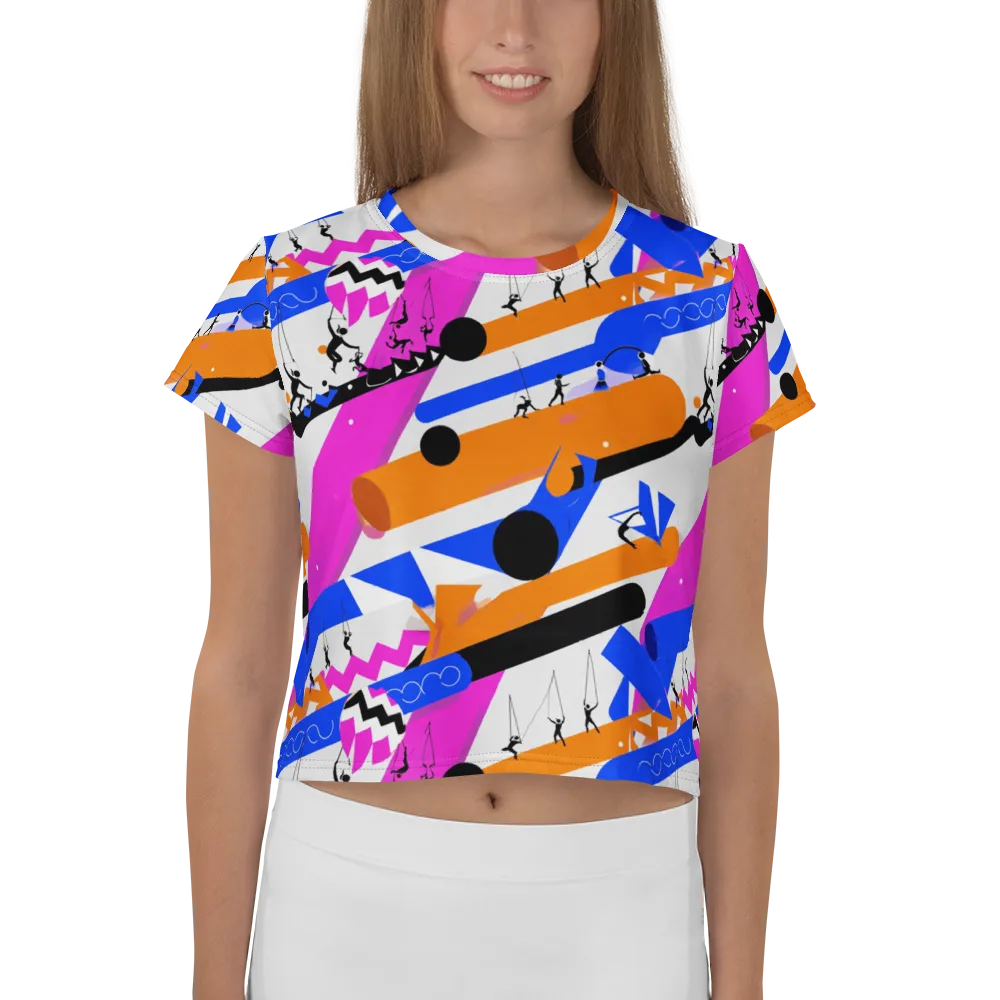 Skyline Swing on Crop Tee — Front