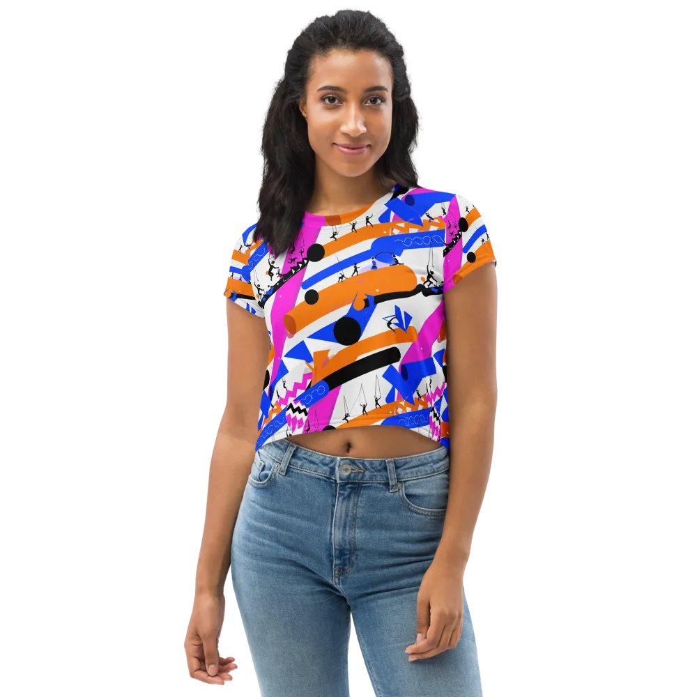 Skyline Swing on Crop Tee — Front