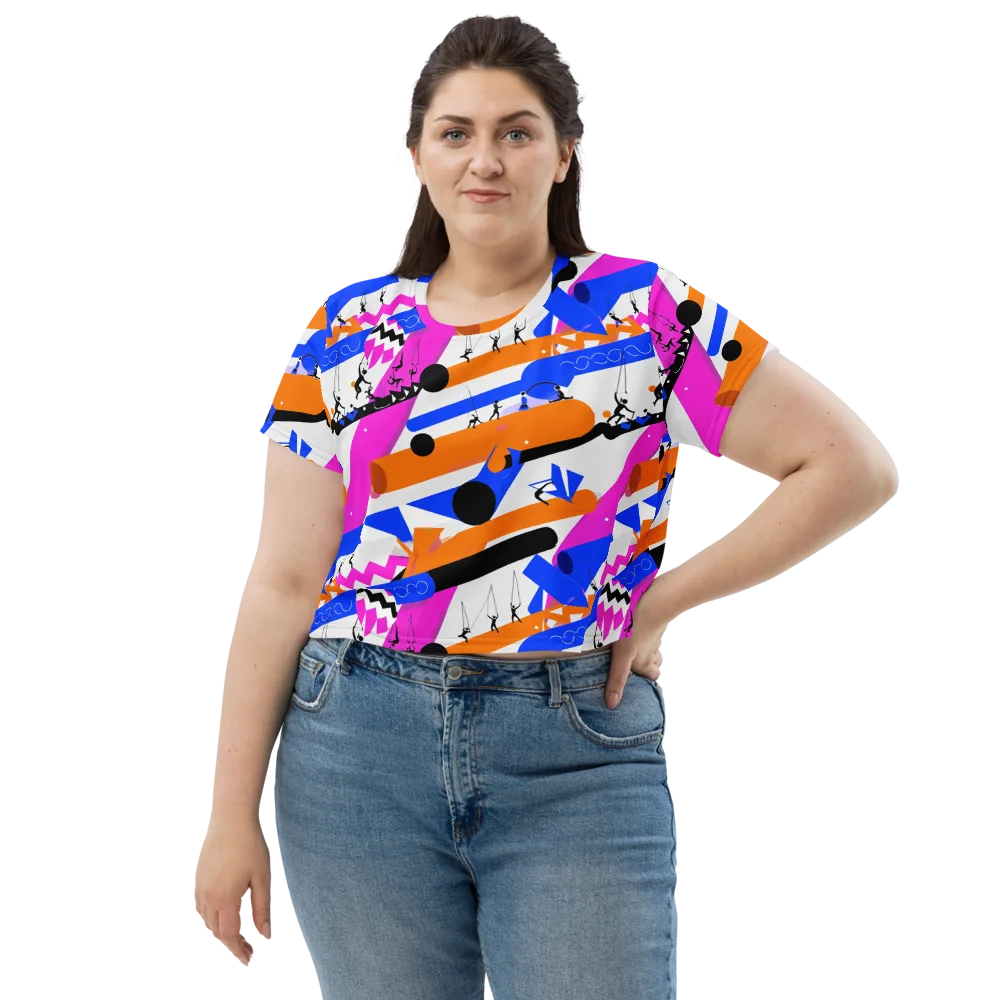 Skyline Swing on Crop Tee — Front