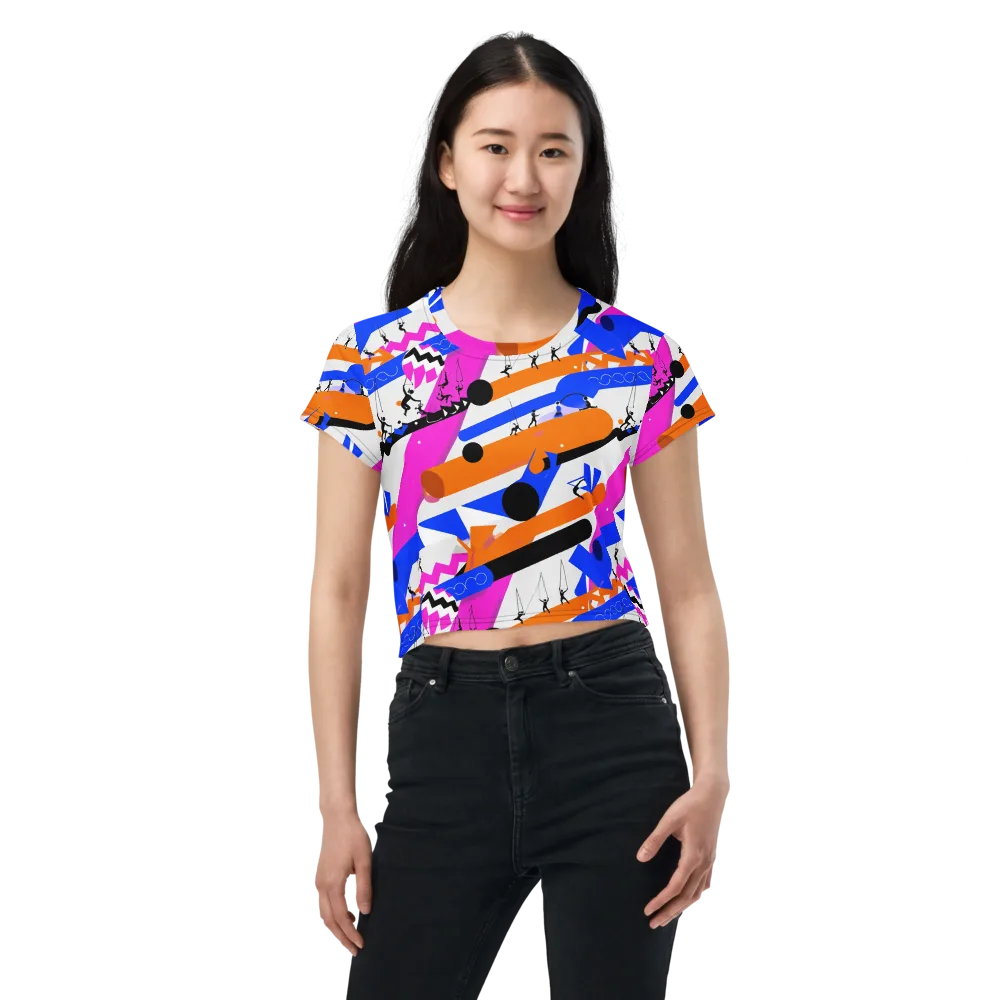 Skyline Swing on Crop Tee — Front