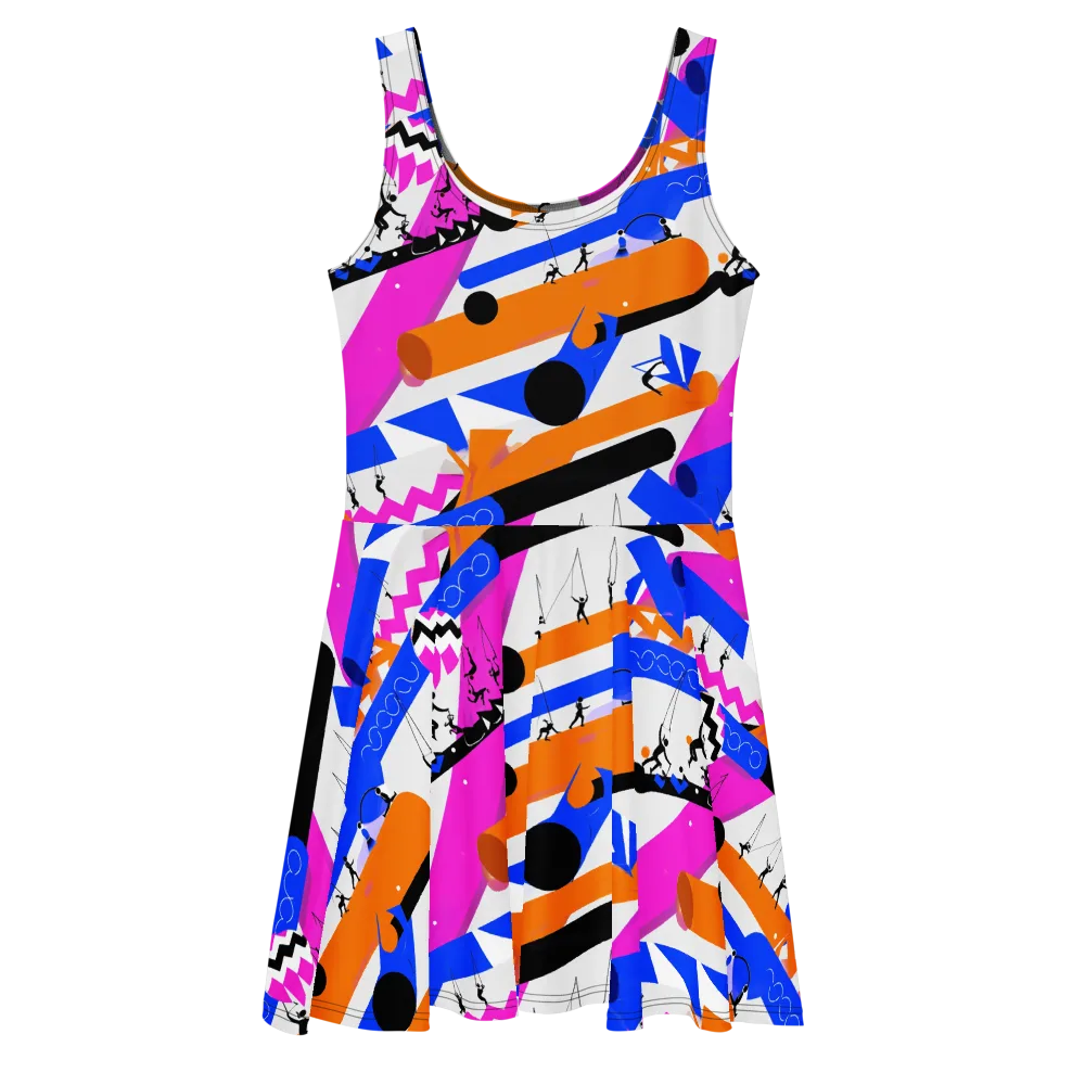 Skyline Swing on Skater Dress — Front
