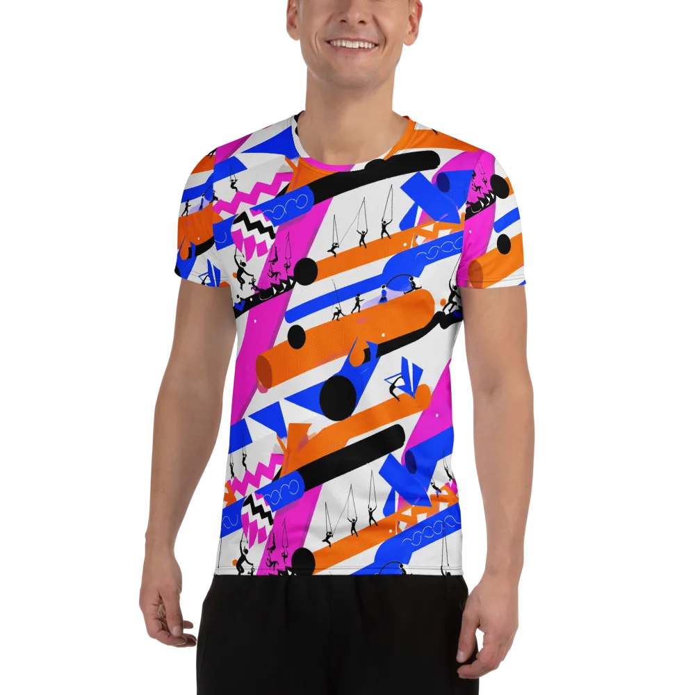 Skyline Swing on Men's Athletic T-Shirt — Front
