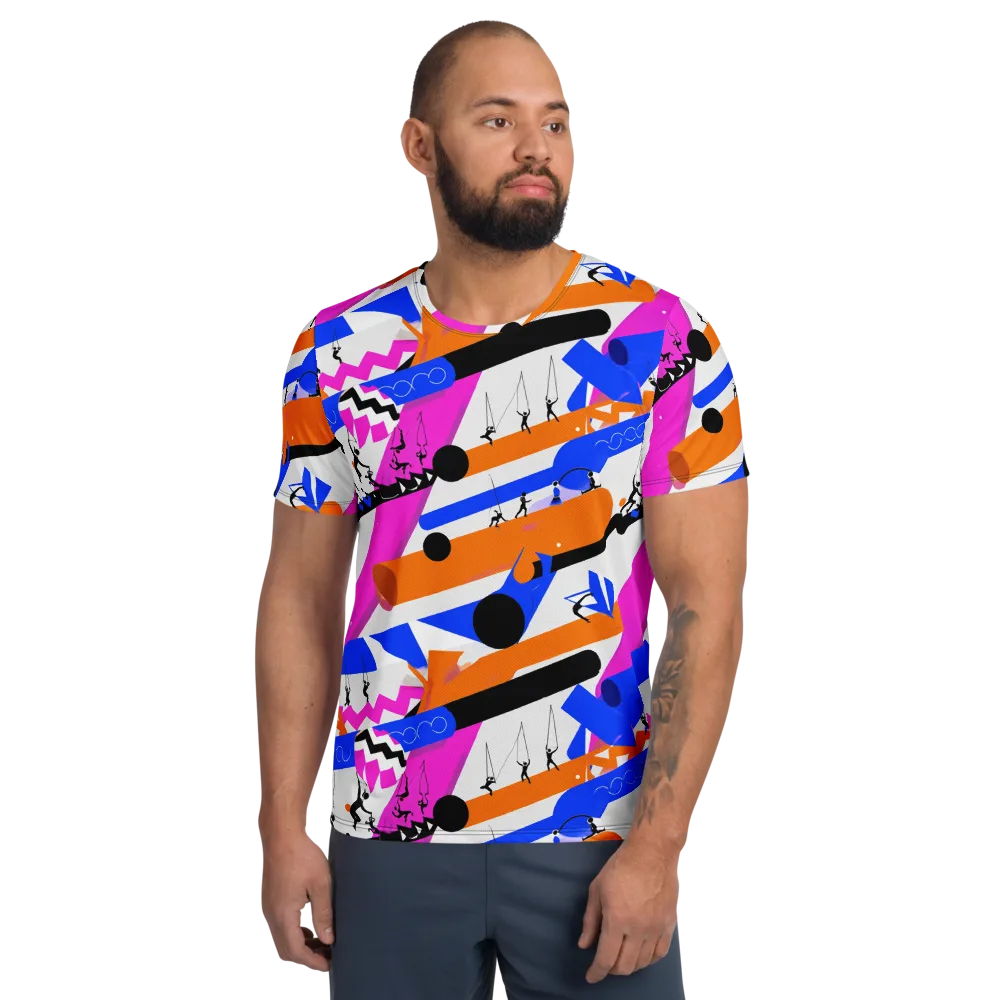 Skyline Swing on Men's Athletic T-Shirt — Front
