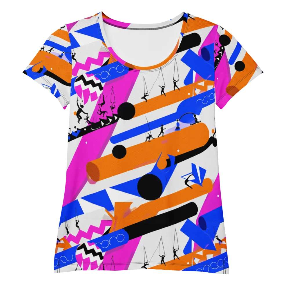 Skyline Swing on Women's Athletic T-Shirt — Front