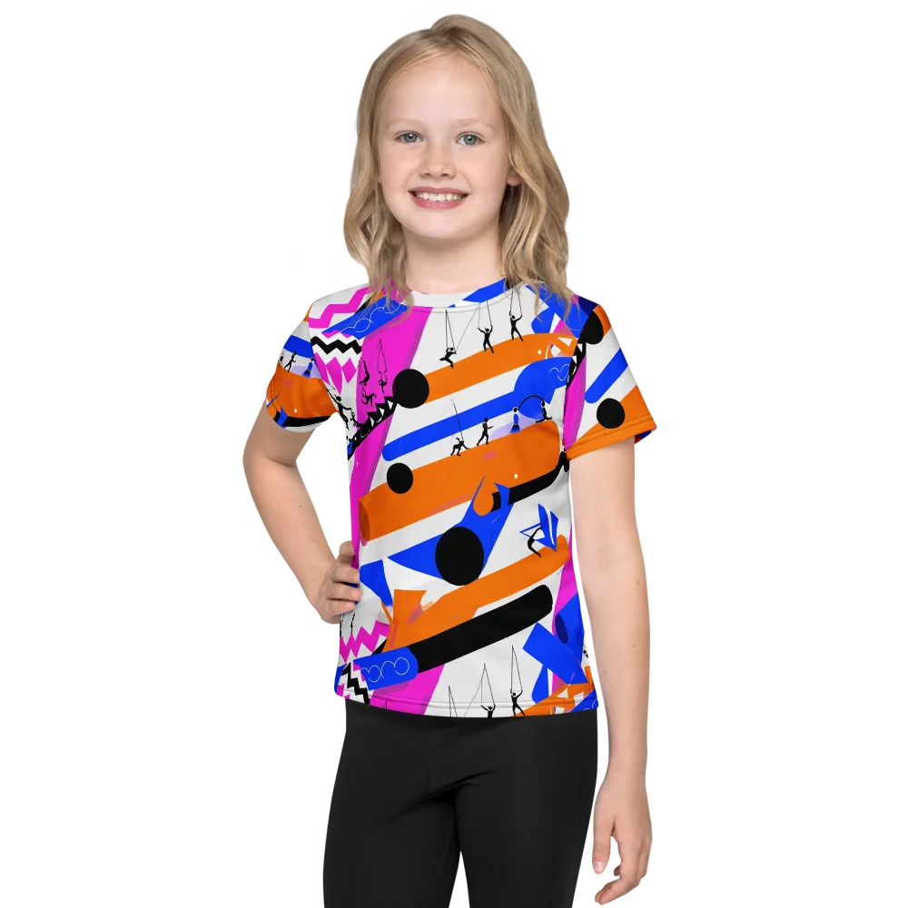 Skyline Swing on Kids Crew Neck T-Shirt — Front