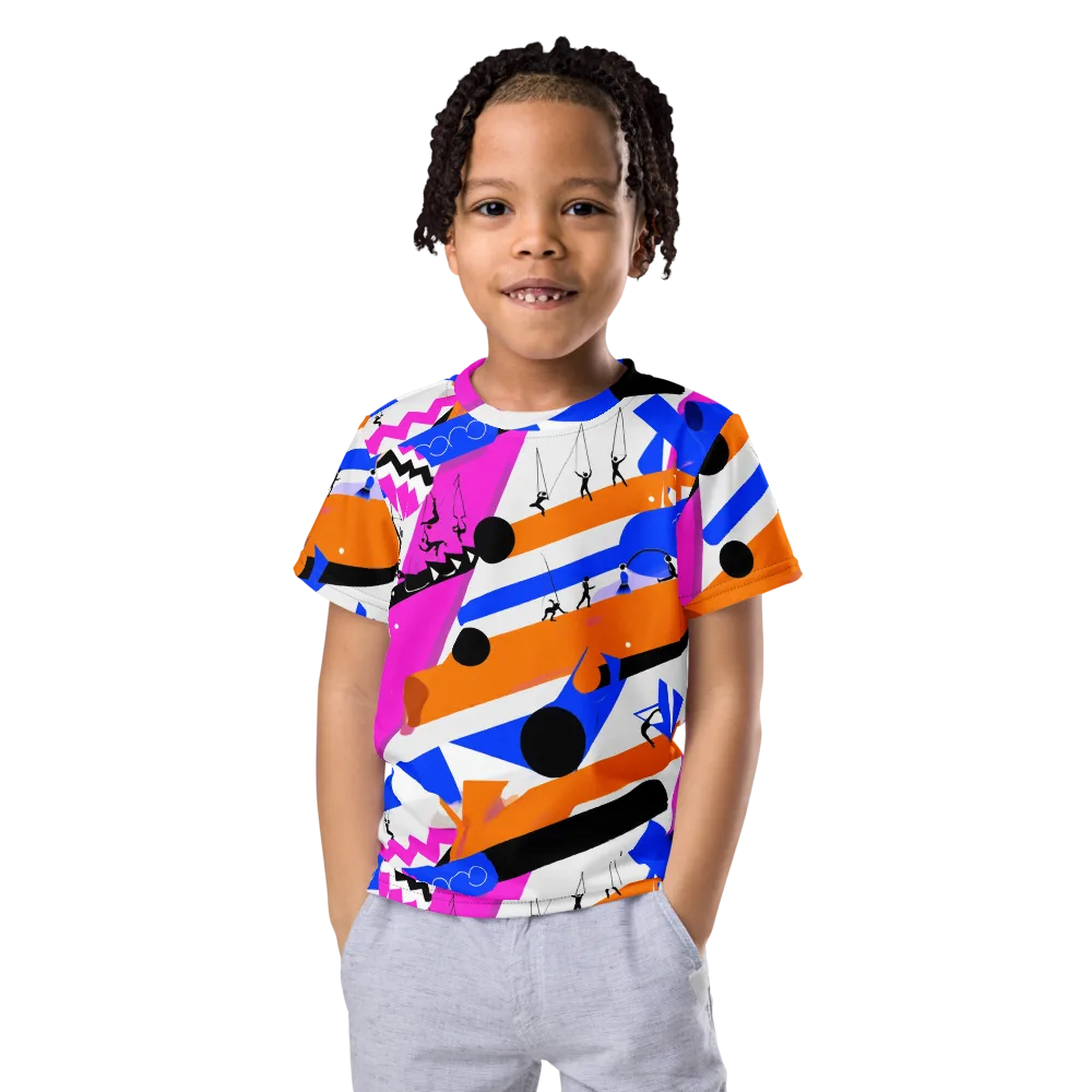 Skyline Swing on Kids Crew Neck T-Shirt — Front