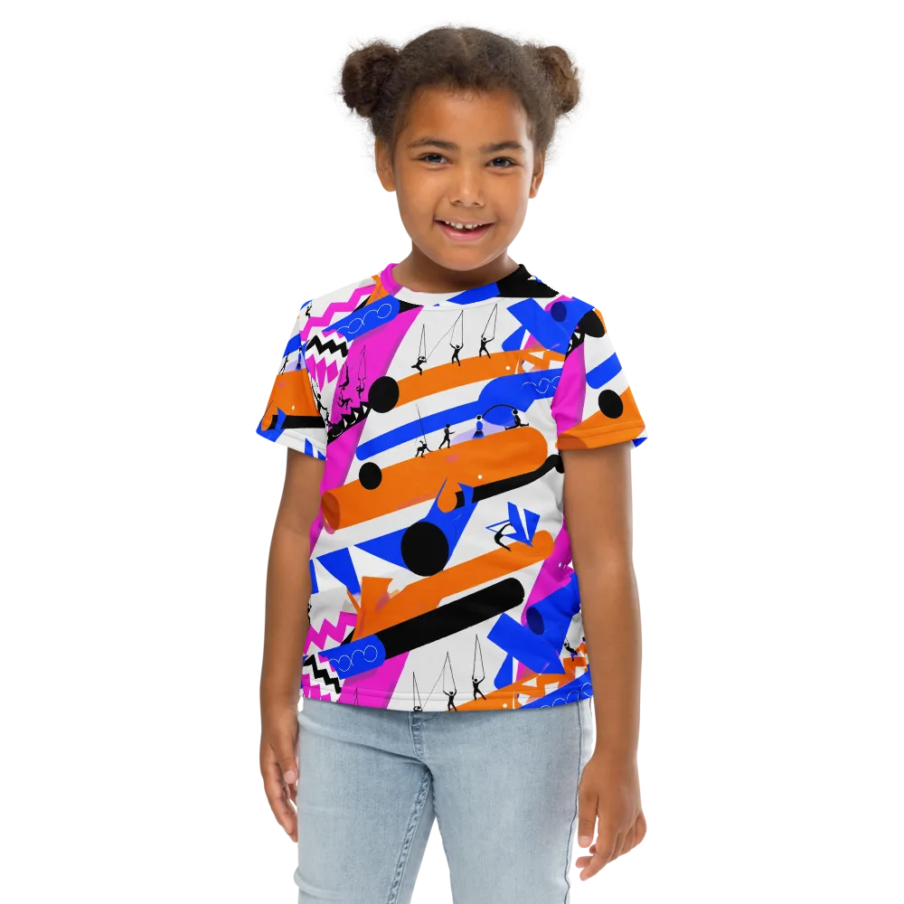 Skyline Swing on Kids Crew Neck T-Shirt — Front