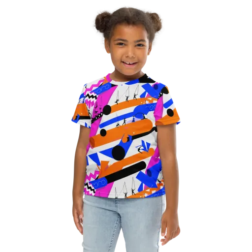 Skyline Swing on a Kids Crew Neck T-Shirt