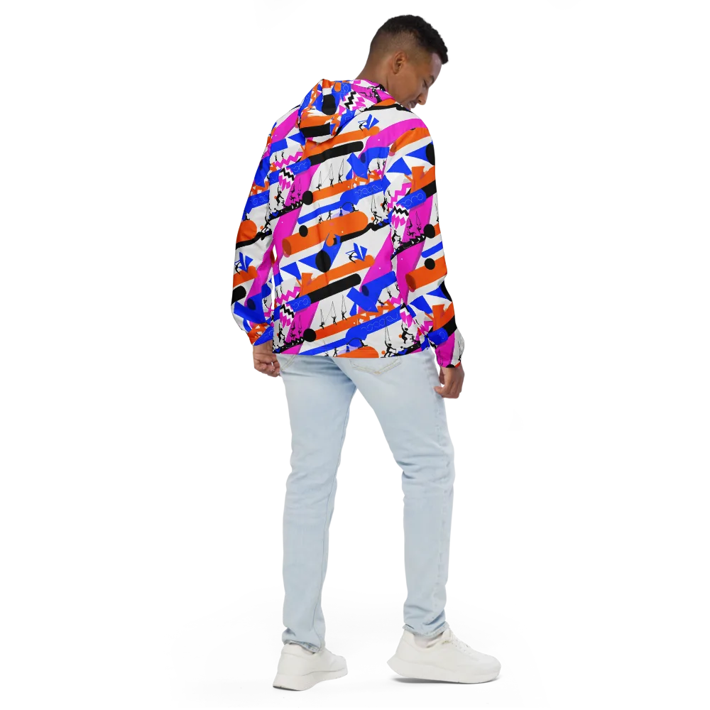 Skyline Swing on Men's Windbreaker — Back