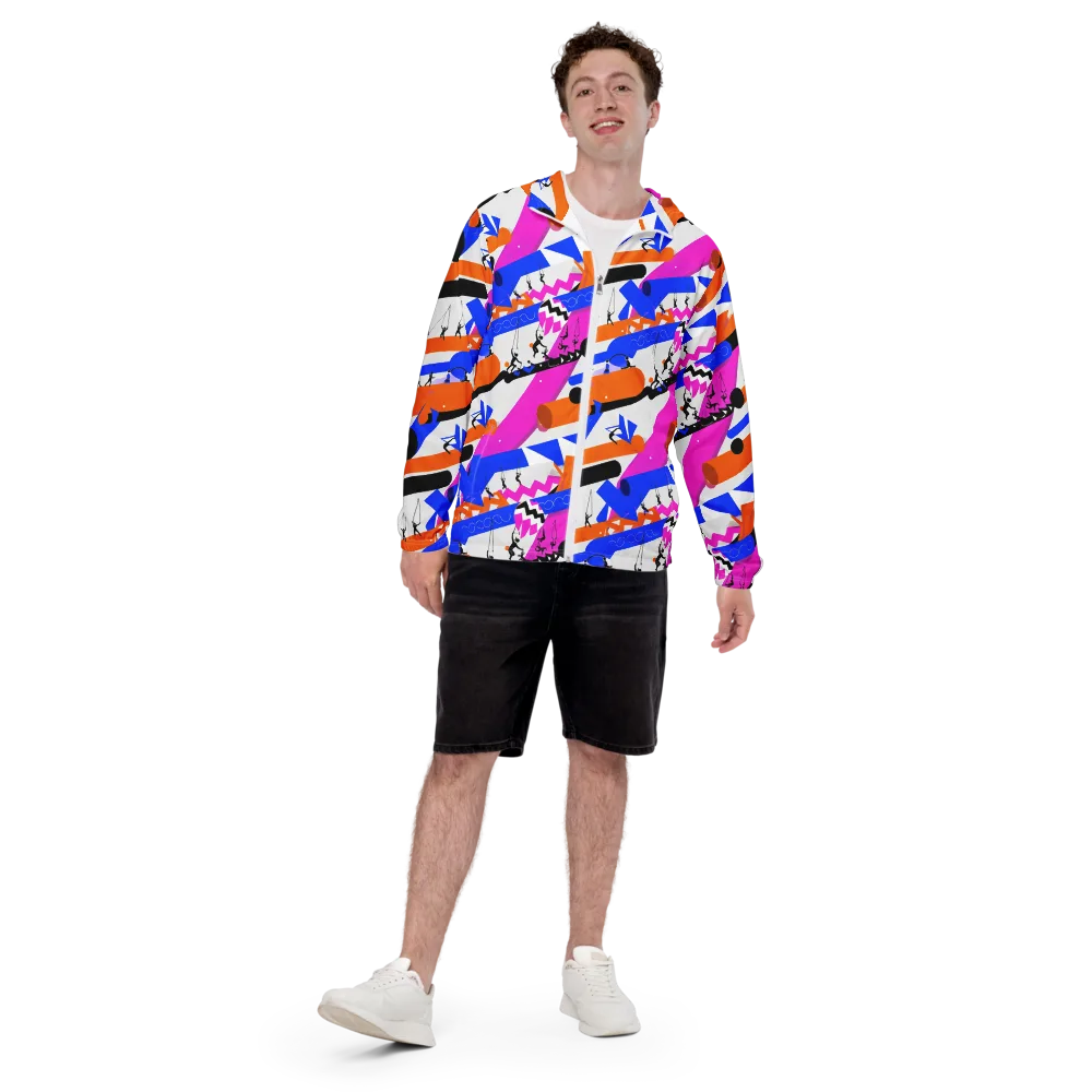 Skyline Swing on Men's Windbreaker — Front